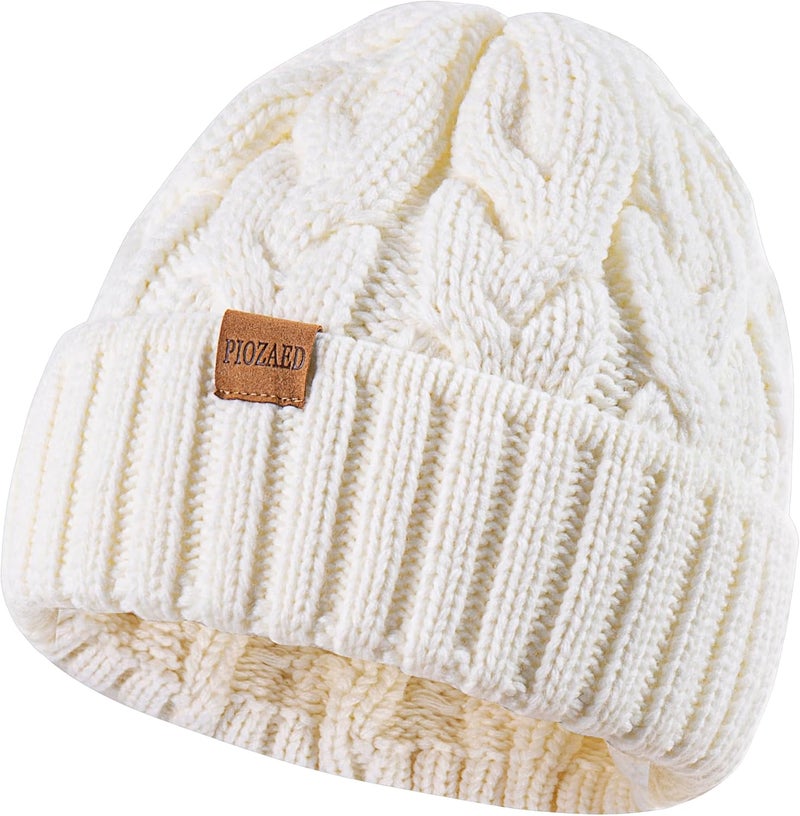 PIOZAED Womens Winter Knitted Beanie Hat Knit Warm Skull Cap Skull Cap Beanie for Women 2 Packs - Image 4